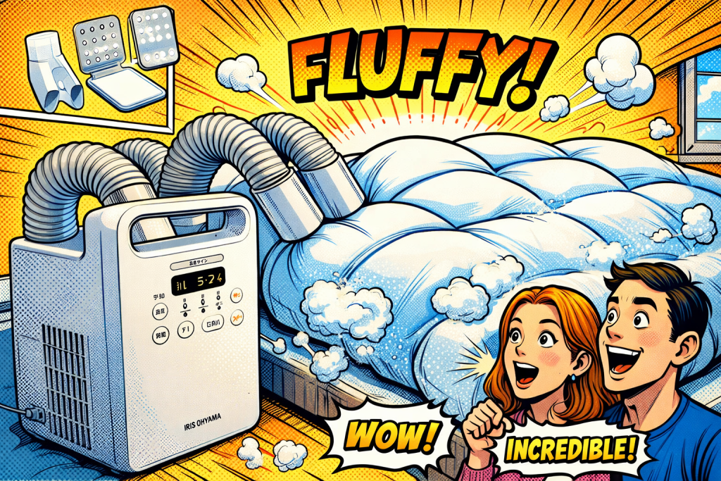 アイリスオーヤマの布団乾燥機で布団がふかふか