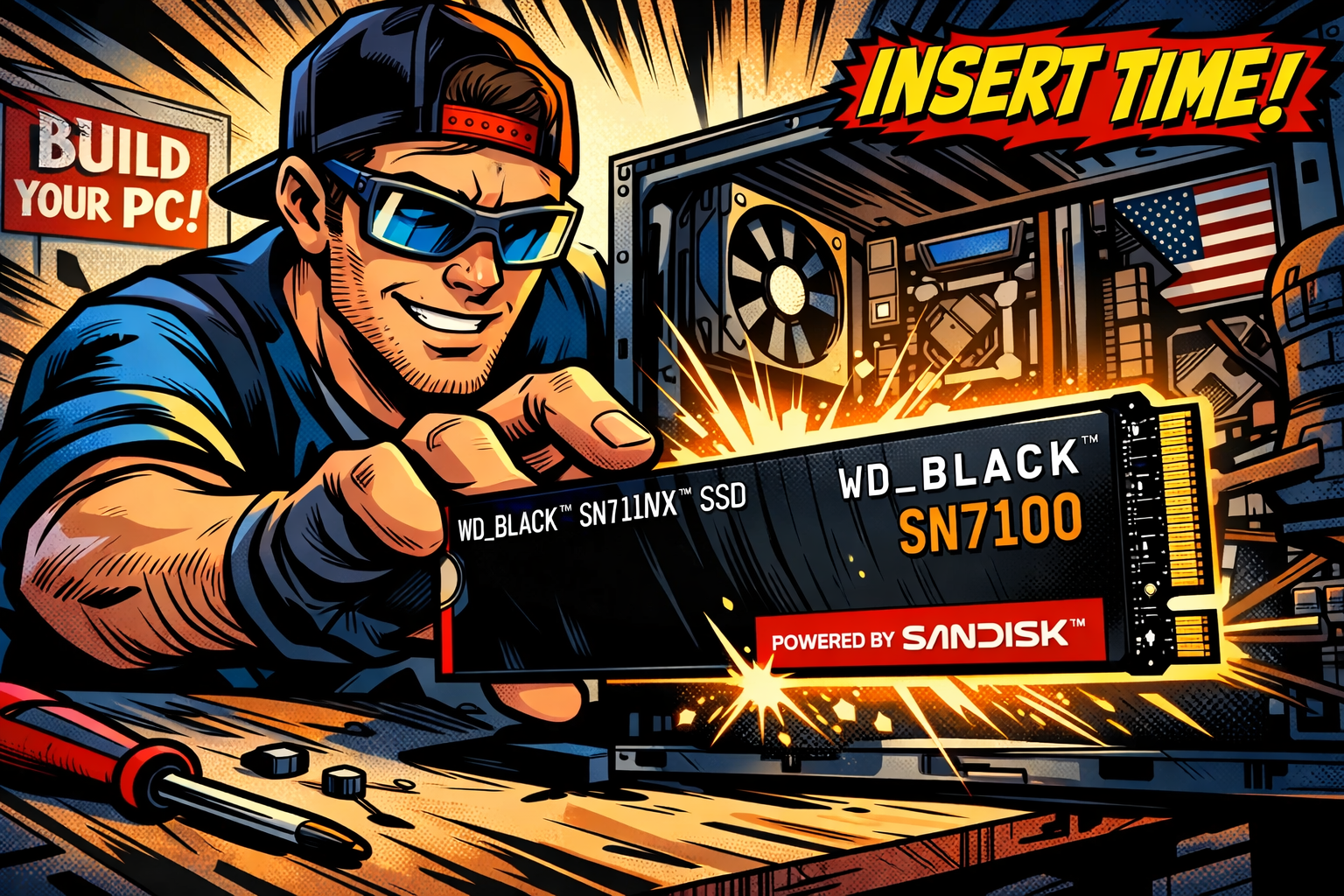 WD-BlackのSSDをパソコンで組み立てる