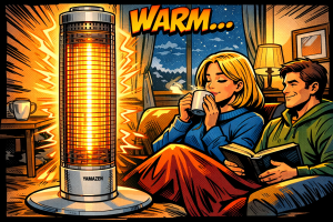 グラファイトヒーターで部屋を温める