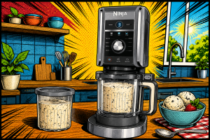 Ninja-CREAMi-NC501MEのコーヒーメーカーで作ったカフェオレ