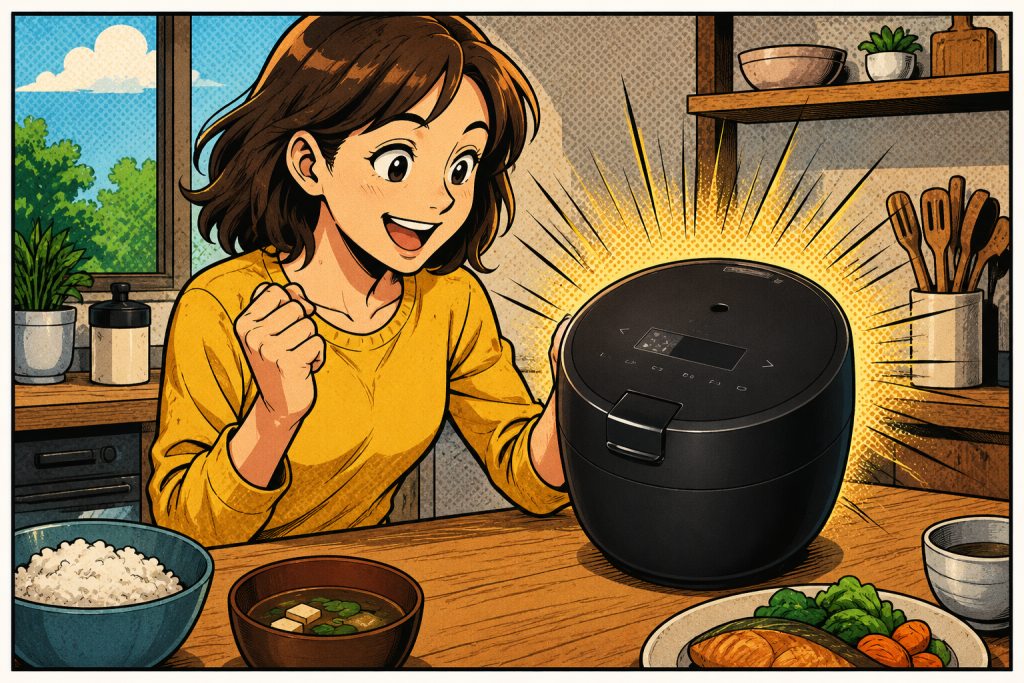 シャープの炊飯器でご飯をたく